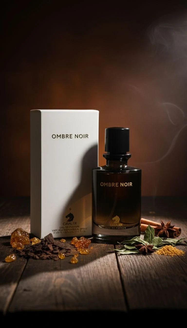 Ombre Noir Eau de Parfum – Long-Lasting Oud Perfume for Men & Women | Warm Spicy Fragrance | Unisex Oriental Perfume | Smoky Sandalwood Amber Scent | Luxury Evening Fragrance 100ml