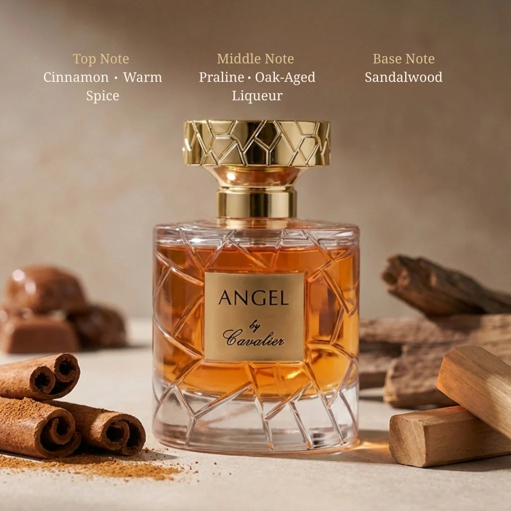 ANGEL EAU DE PARFUM (100ml) | Warm Boozy Gourmand Perfume | Long-Lasting Spiced Scent with Cinnamon & Praline
