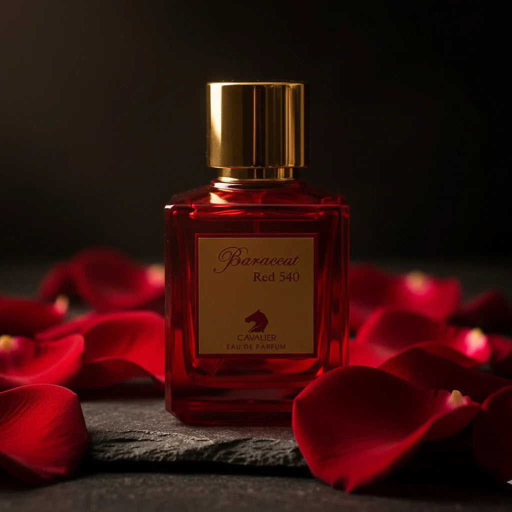 Baraccat Red 540 Eau de Parfum – Luxury Amber Citrus Perfume | Long-Lasting Warm Amber Musk Fragrance | Unisex Luxury Perfume | Bold Grapefruit Sandalwood Scent 100ml
