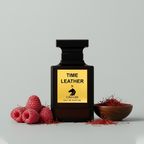 Time Leather Eau de Parfum – Bold Leather Fragrance for Men | Long-Lasting Smoky Leather Perfume | Luxury Leather Cologne | Men's Luxury Cologne | Intense Saffron Raspberry Suede Incense Scent 100ml