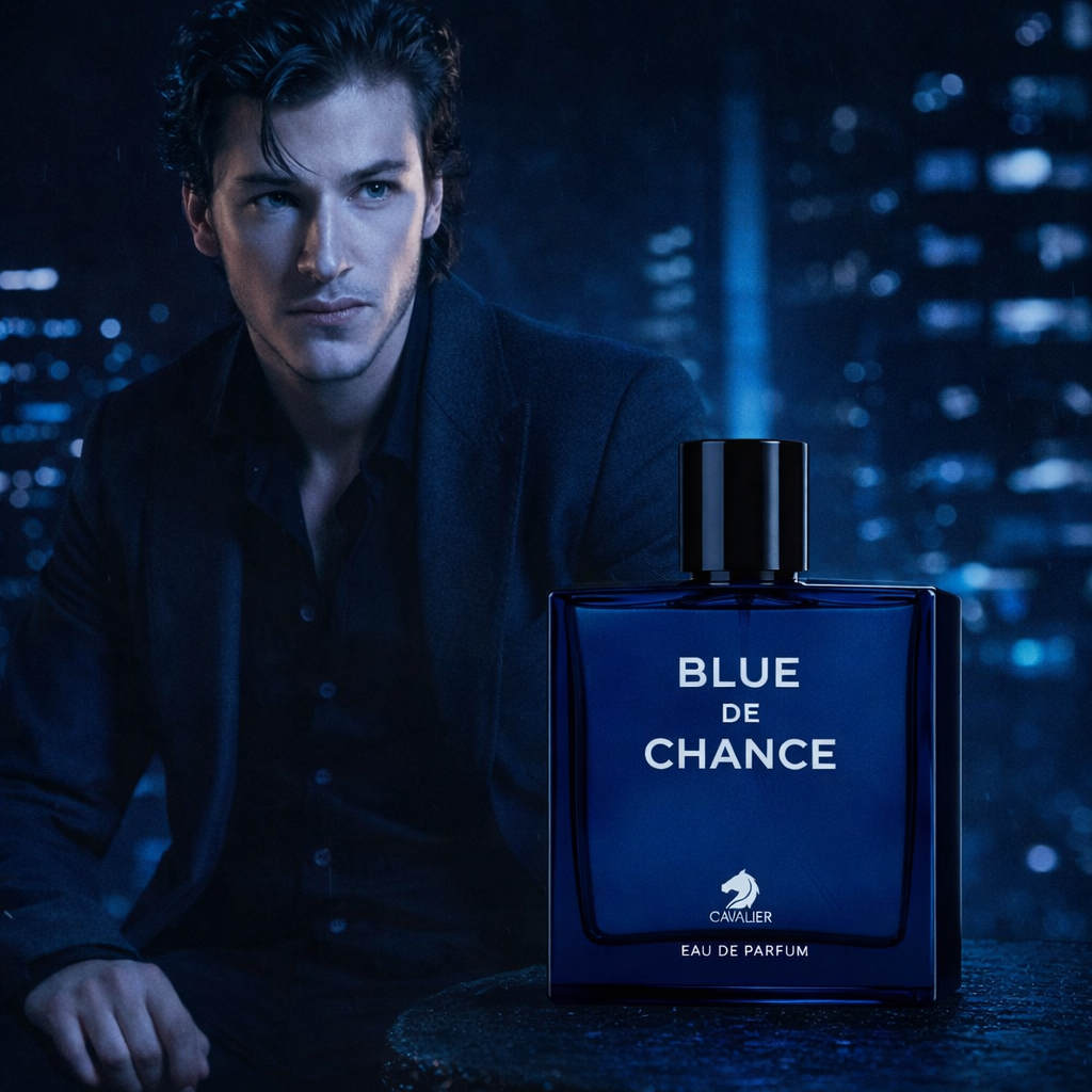 Blue De Chance EDP 90ml – Woody Aromatic Men's Fragrance | Citrus, Sandalwood & Incense | Long-Lasting