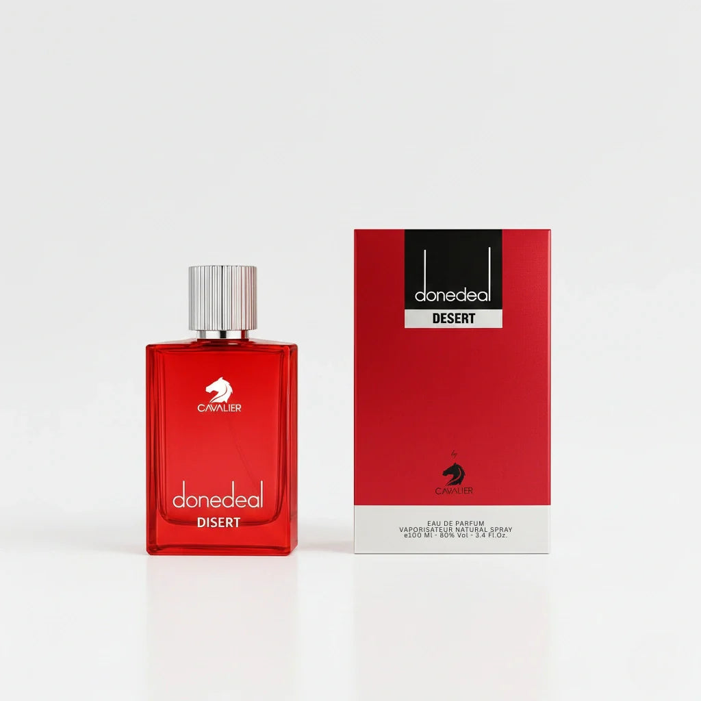 Donedeal Disert Eau de Parfum – Bold Woody Fragrance for Men | Long-Lasting Spicy Woody Perfume | Passionate Men's Cologne | Men's Luxury Cologne | Magnetic Apple Lemon Rose Vanilla Musk Scent 100ml