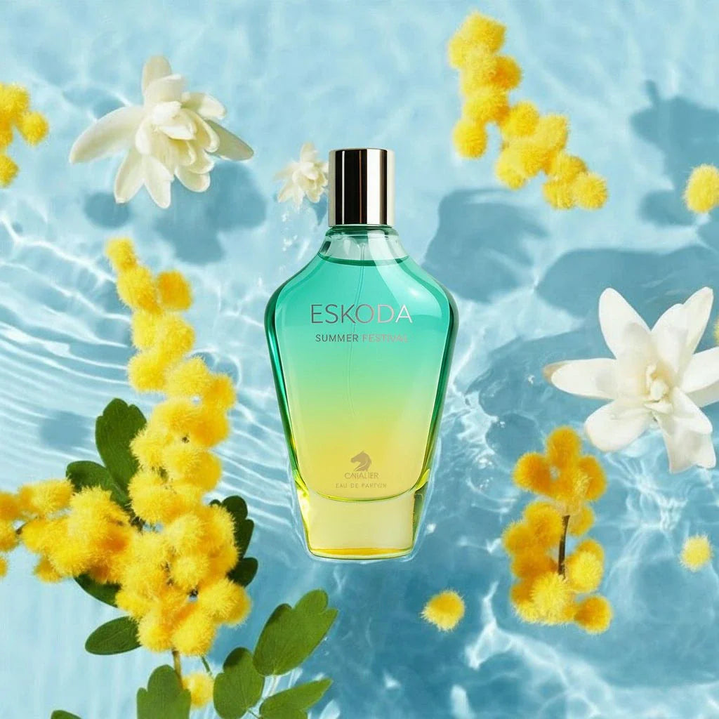 Eskoda Summer Festival Eau de Parfum – Bright Citrus Amber Perfume for Women | Long-Lasting Summer Fragrance | Radiant Floral Woody Scent | Vibrant Grapefruit Sandalwood Perfume 100ml