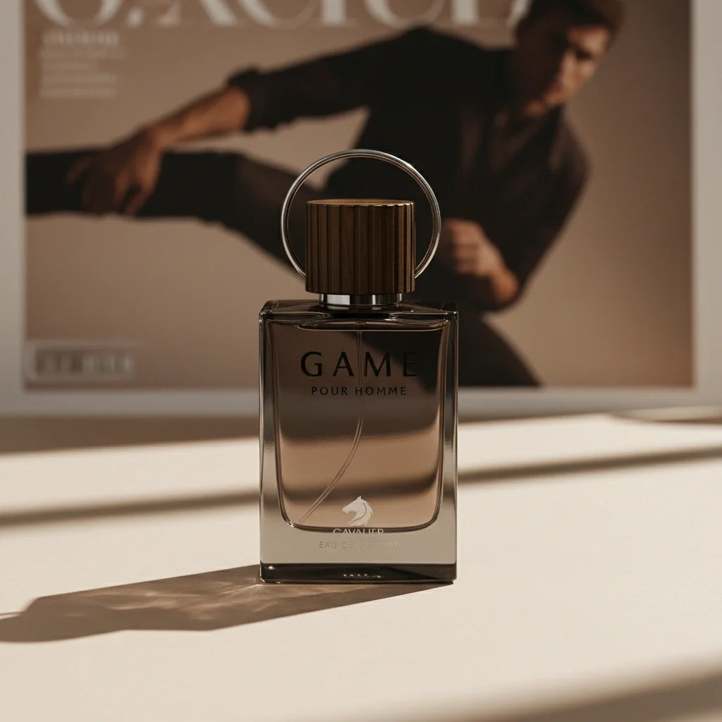 Game Pour Homme Eau de Parfum – Woody Chypre Fragrance for Men | Long-Lasting Woody Perfume | Smoky Leather Perfume | Men's Luxury Cologne | Refined Incense Cedarwood Scent 100ml