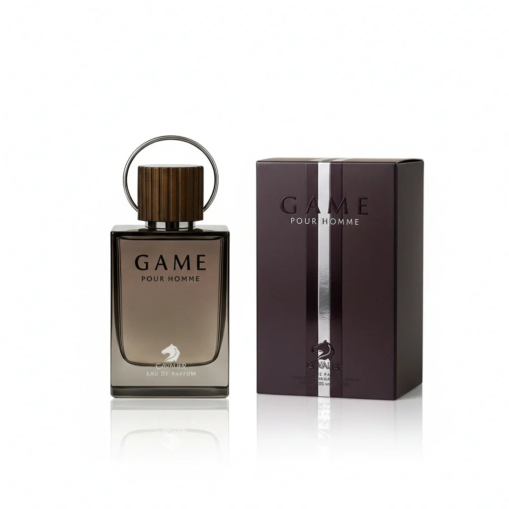 Game Pour Homme Eau de Parfum – Woody Chypre Fragrance for Men | Long-Lasting Woody Perfume | Smoky Leather Perfume | Men's Luxury Cologne | Refined Incense Cedarwood Scent 100ml