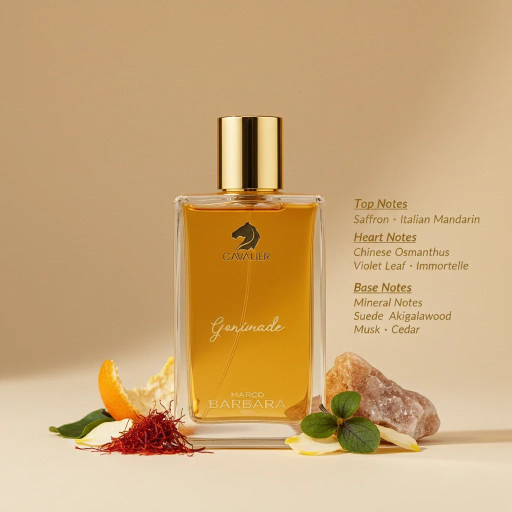 Ganimade Eau de Parfum – Bold Woody Spicy Fragrance for Women and Men | Long-Lasting Sweet Oriental Perfume | Sweet Indulgent Perfume | Unisex Luxury Perfume | Addictive Mandarin Saffron Osmanthus Musk Cedar Scent 100ml