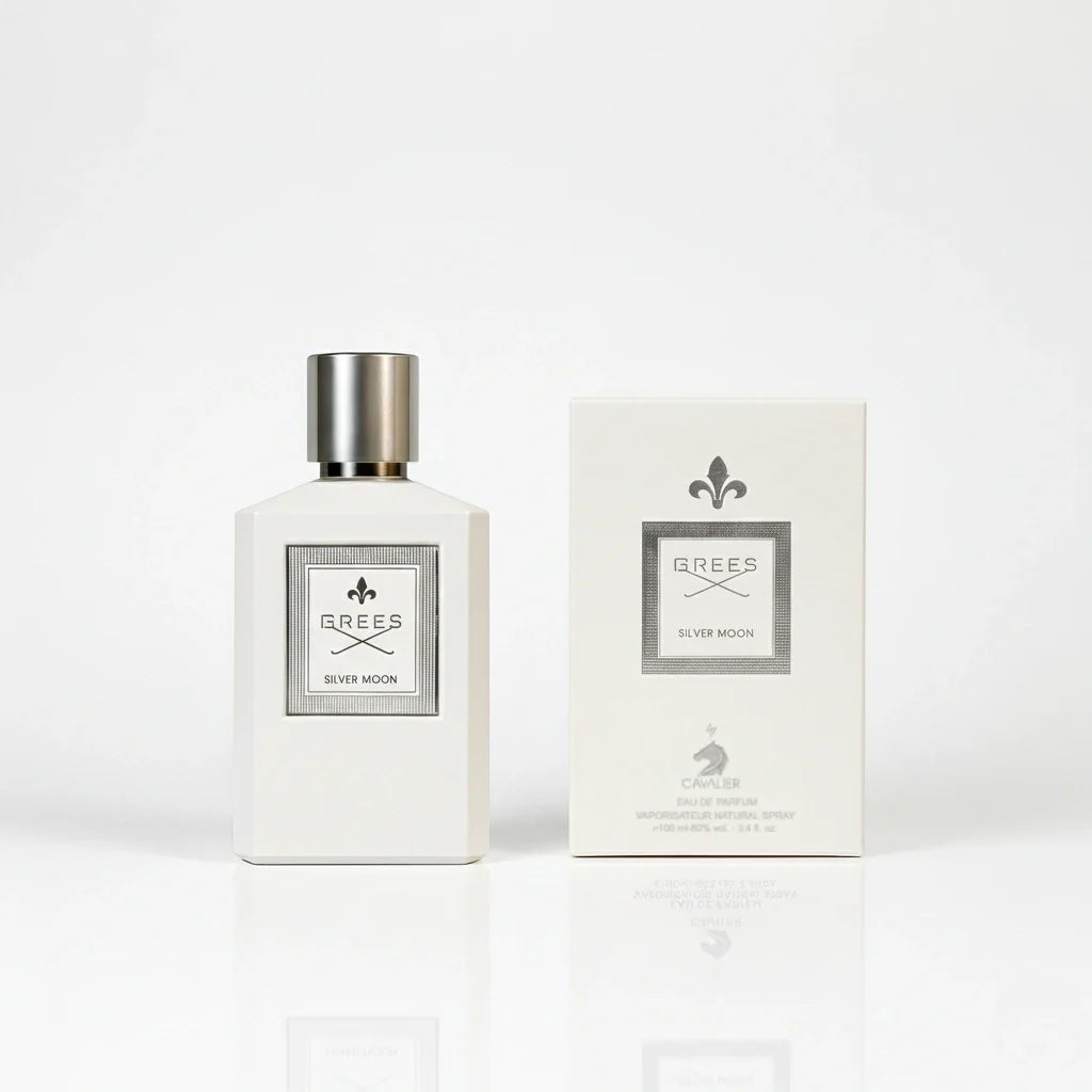 Grees Silver Moon Eau de Parfum – Fresh Citrus Woody Fragrance | Long-Lasting Alpine Perfume | Crisp Green Tea Perfume | Unisex Fresh Bergamot Mandarin Scent 100ml