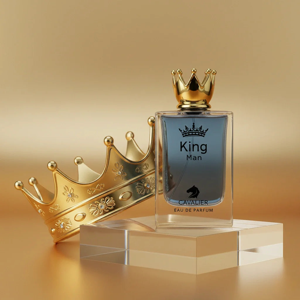 King Man Eau de Parfum – Regal Woody Aromatic Fragrance for Men | Long-Lasting Fresh Woody Perfume | Mediterranean Aromatic Perfume | Bold Blood Orange Lemon Lavender Vetiver Cedar Scent 100ml