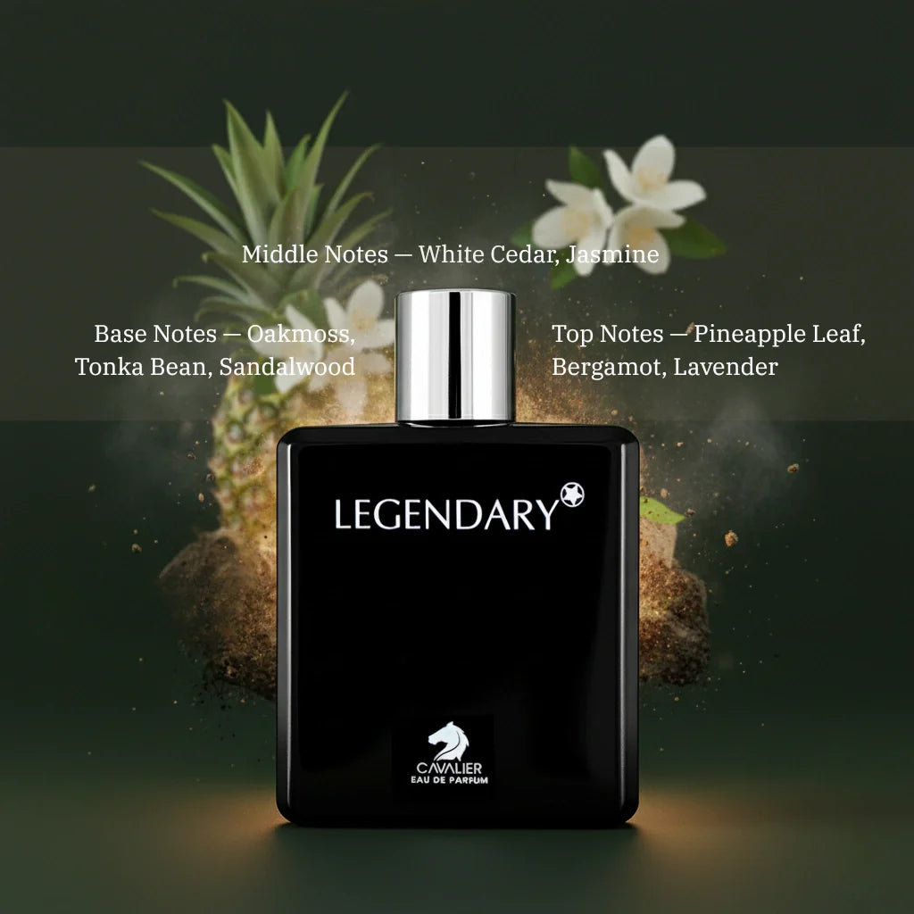 LEGENDARY EAU DE PARFUM (100ml) | Aromatic Fougere Fragrance for Men | Long-Lasting Pineapple Lavender Sandalwood Scent