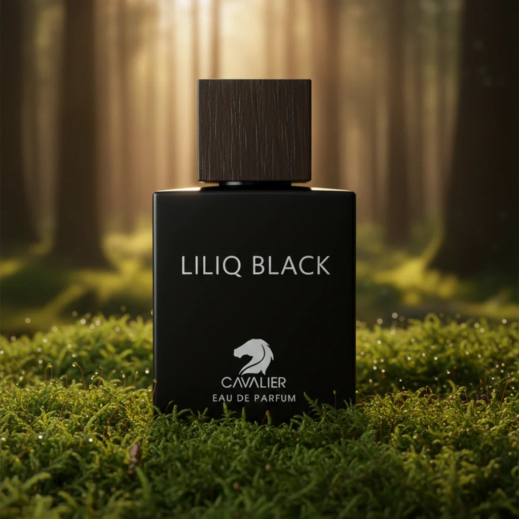 Liliq Black Eau de Parfum – Dark Woody Musk Perfume | Long-Lasting Woody Musk Fragrance | For Men | Smoky Vetiver Fragrance | Deep Woods Perfume 100ml