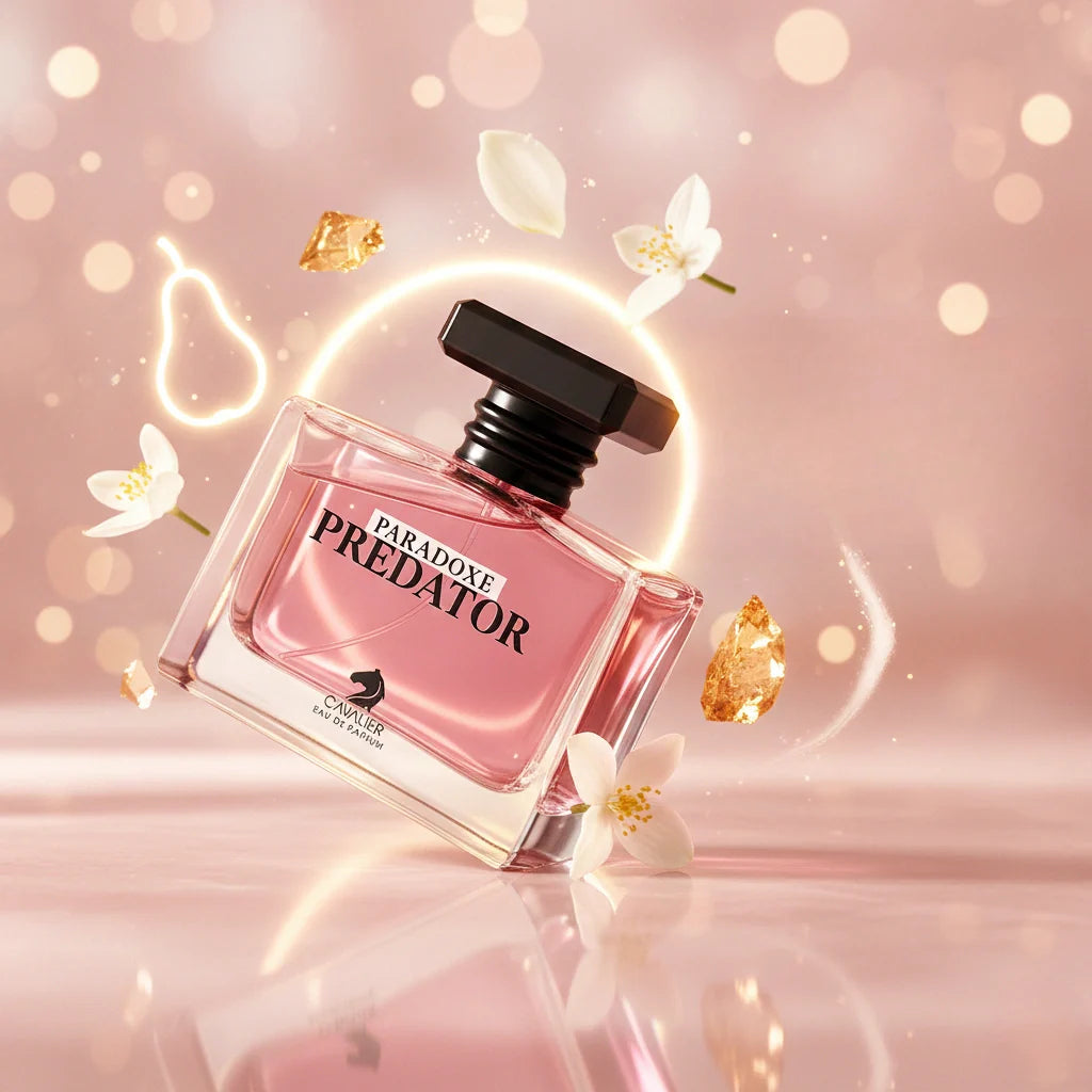 Predator Eau de Parfum – Modern Floral Fragrance for Women | Long-Lasting Floral Perfume | White Floral Perfume | Women's Luxury Perfume | Elegant Pear Jasmine Vanilla Scent 80ml